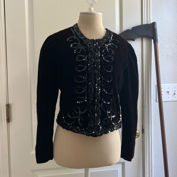 Vintage velvet jacket - Picture 1 of 5